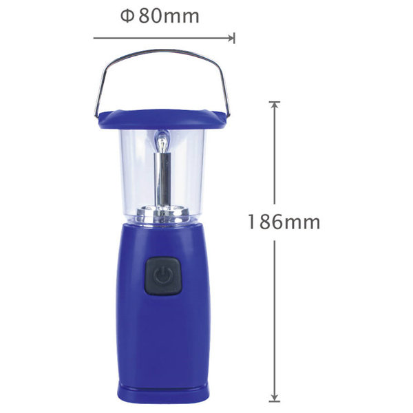 Hand-Cranked Solar Camping LED Light in Blue Color